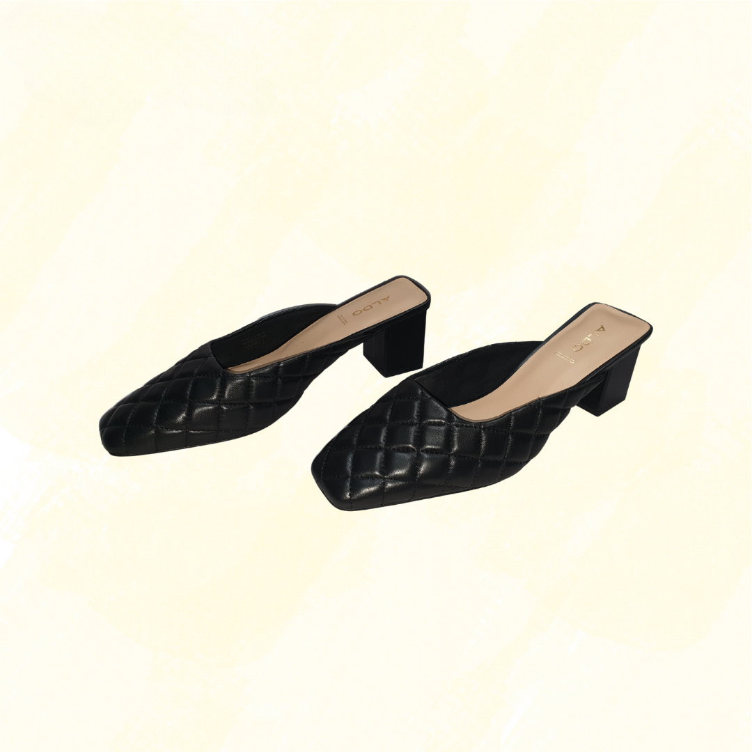 Aldo Drenna Quilted Mules - Black - 9