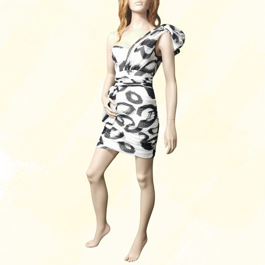 Sheike Dress - Size 8 - Black/White