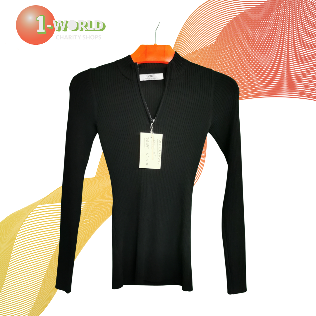 Camilla & Marc Knitted Top - XS Black