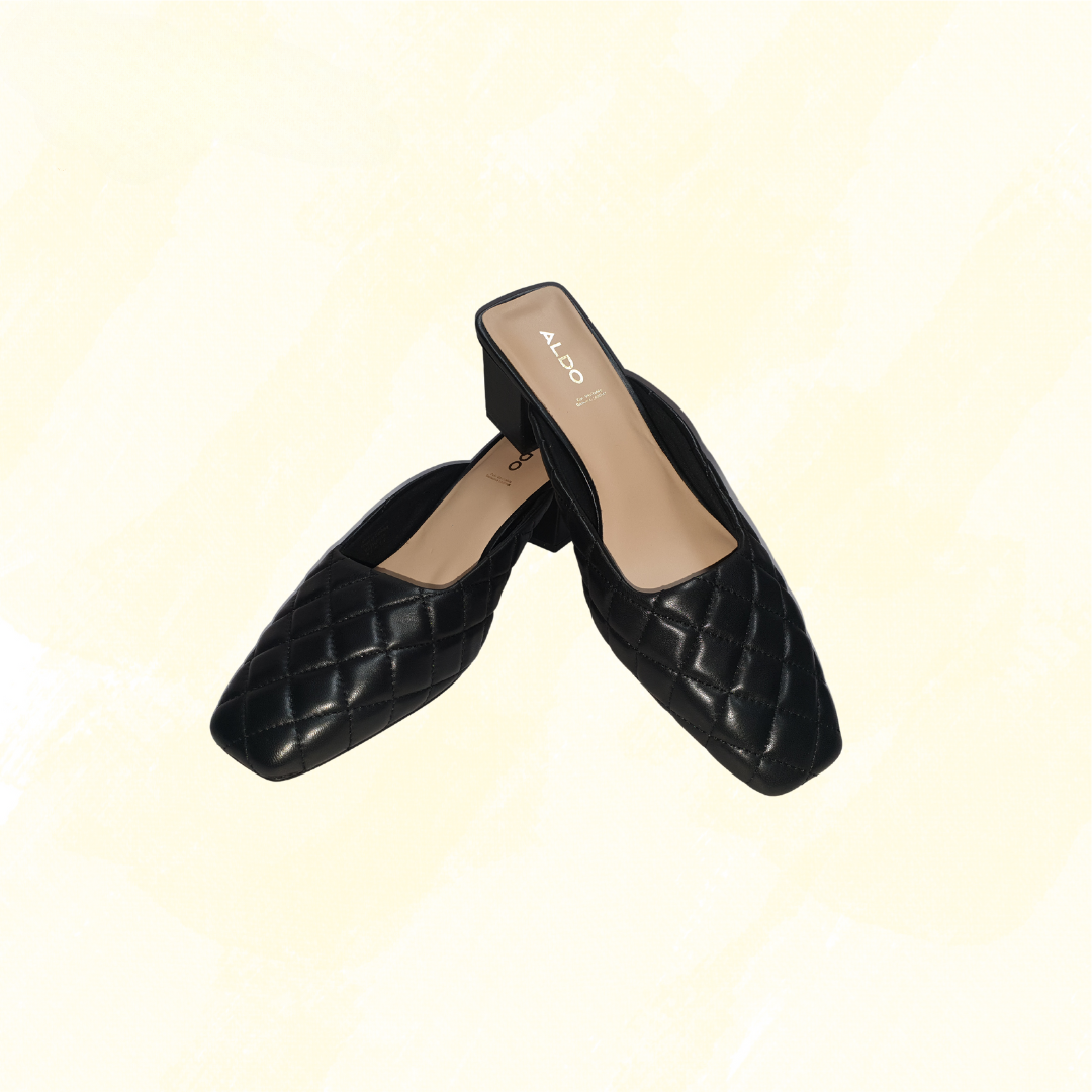 Aldo Drenna Quilted Mules - Black - 9