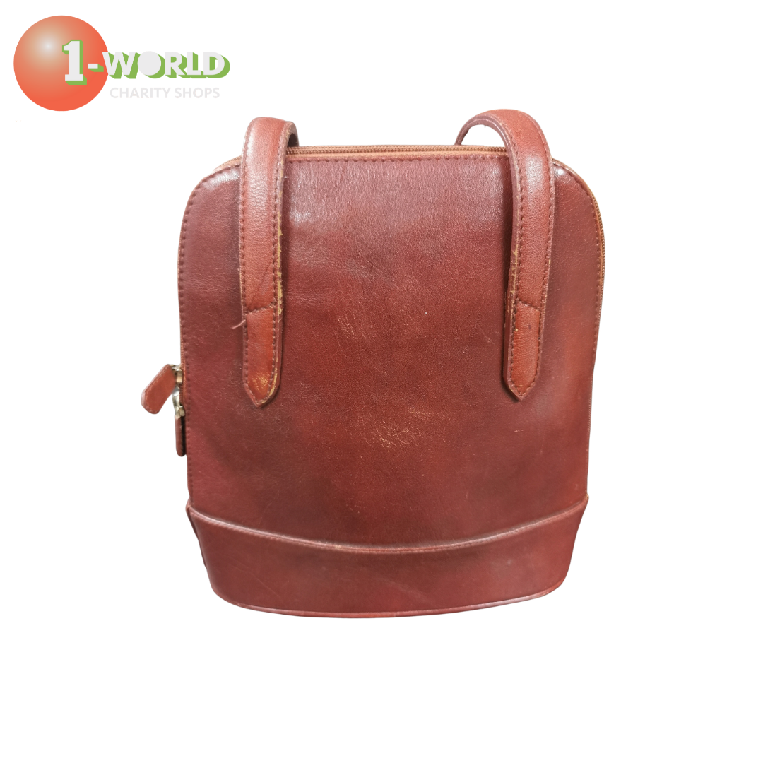 Sergio Rossi Orange Leather Satchel Handbag