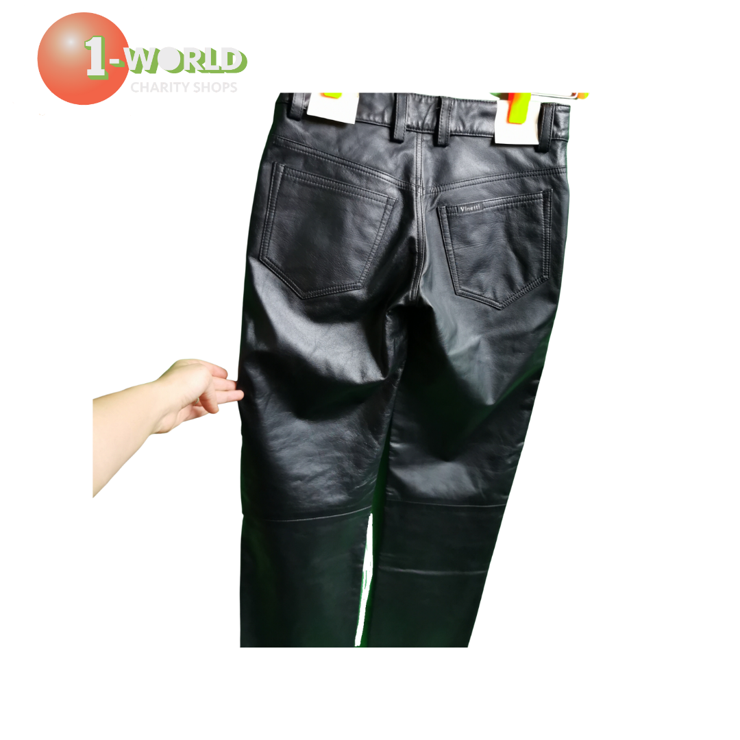 Vinetti Under Ground Leather Woman's Pants - S Black