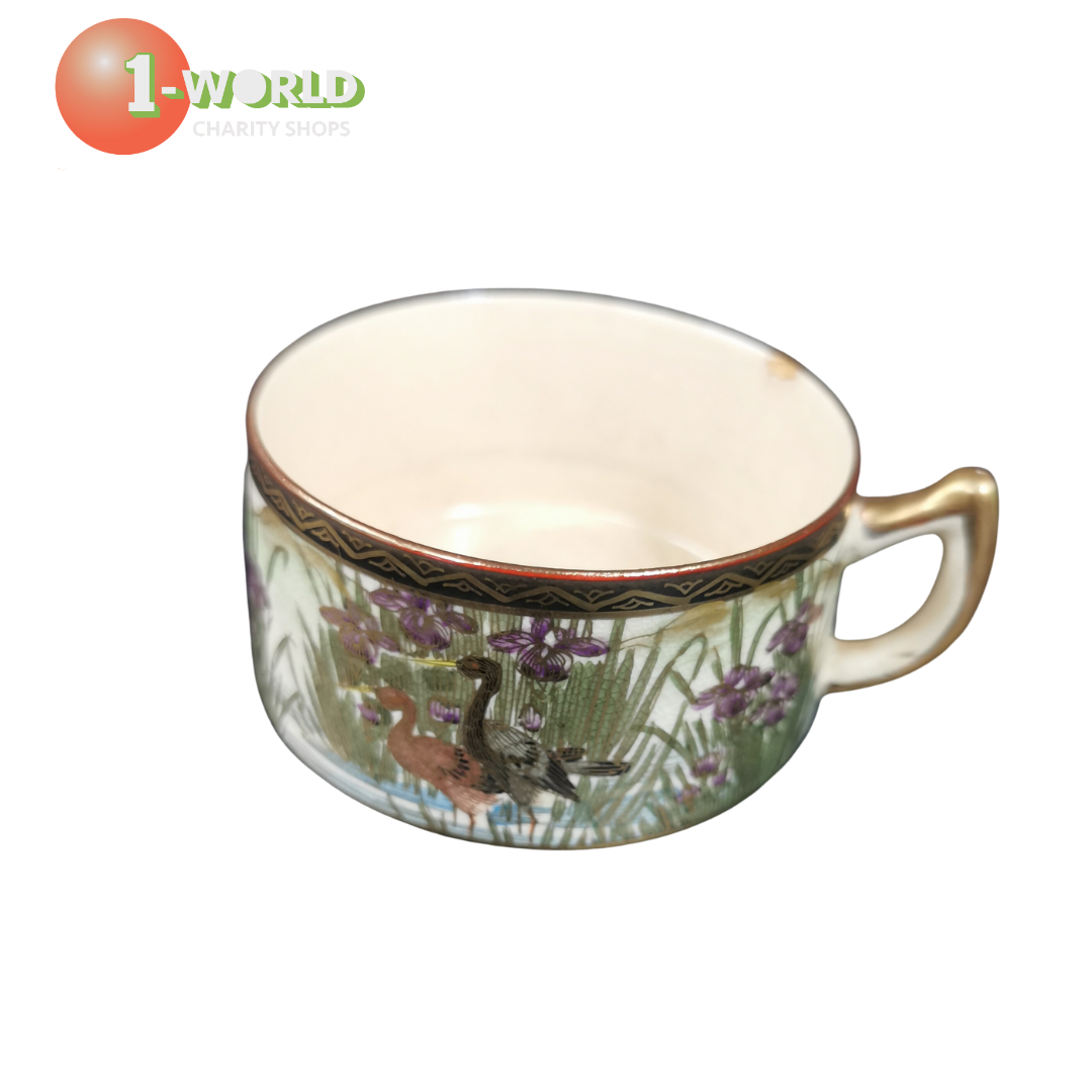 Y.Taniguchi Flower/Crane - Plate, Saucer & Cup