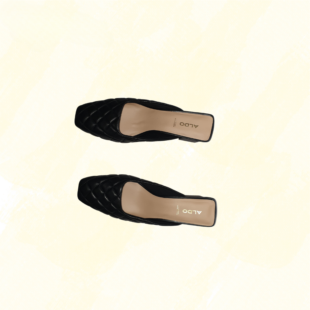 Aldo Drenna Quilted Mules - Black - 9