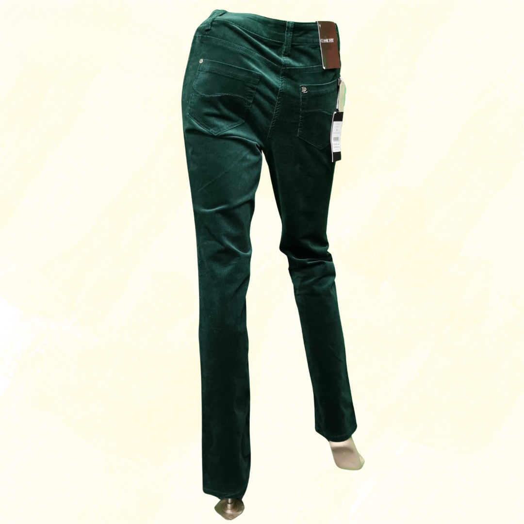 David Lawrence Straight Leg Cord Jeans - Size 9 - Green