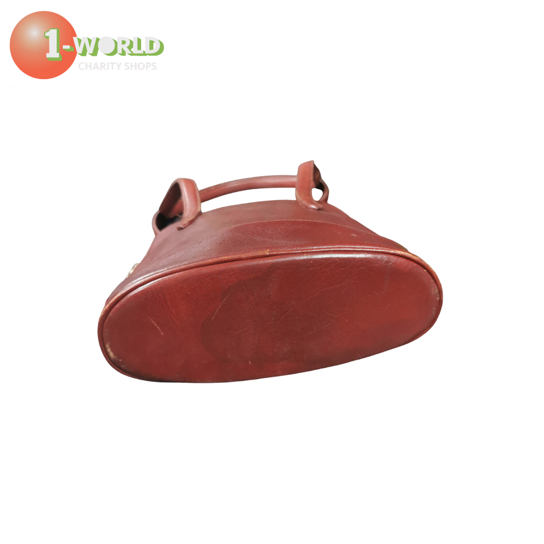 Sergio Rossi Orange Leather Satchel Handbag