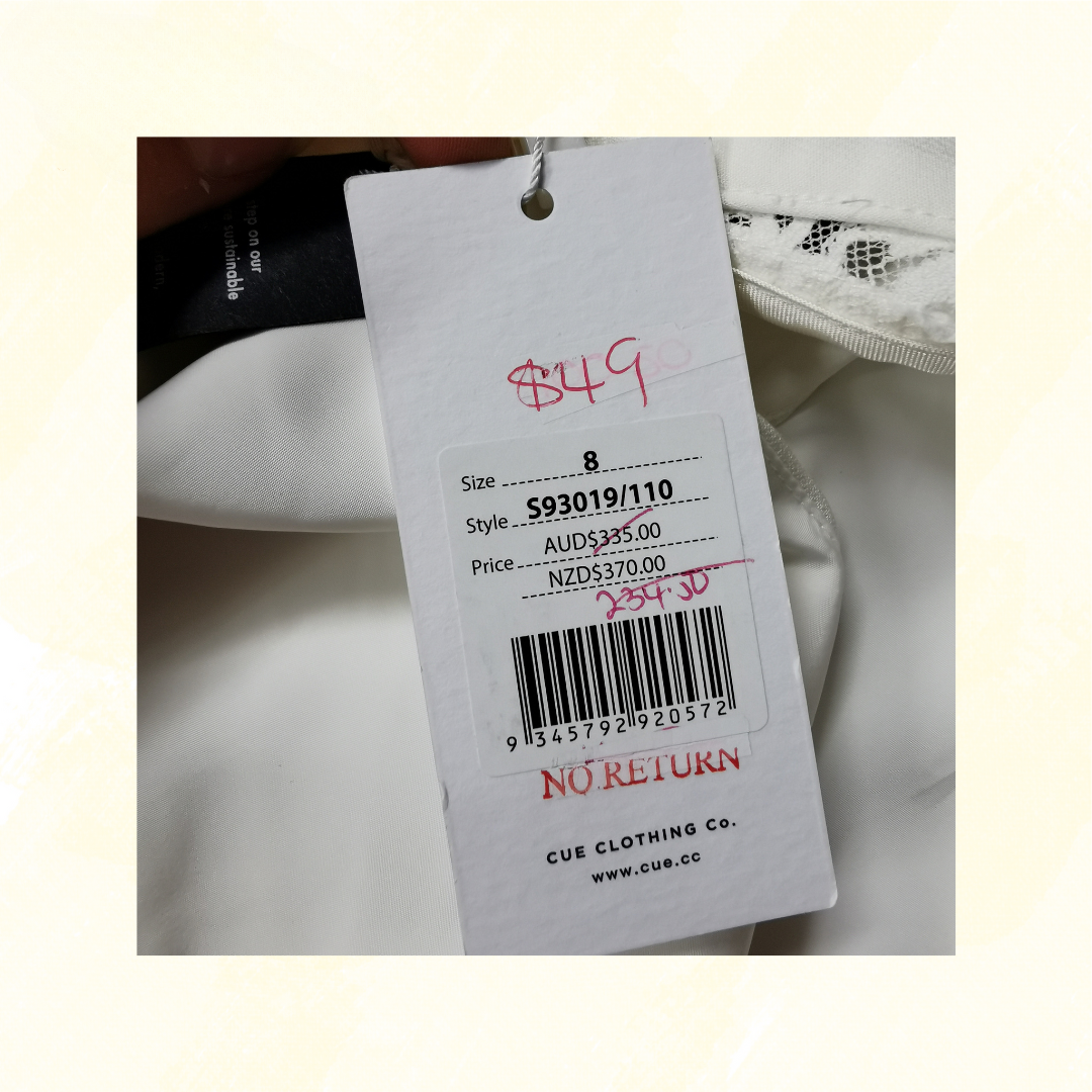 Cue Dress - Size 8 - White