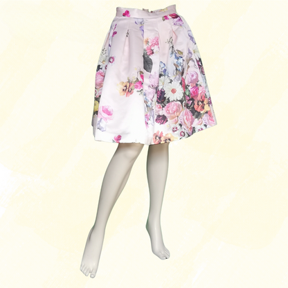 Ted Baker Full Skirt - Size 2 - Pink Floral