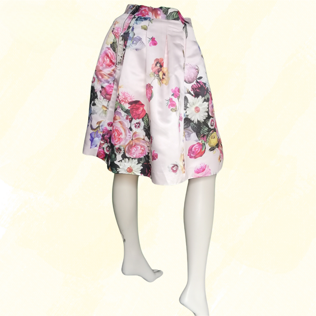 Ted Baker Full Skirt - Size 2 - Pink Floral