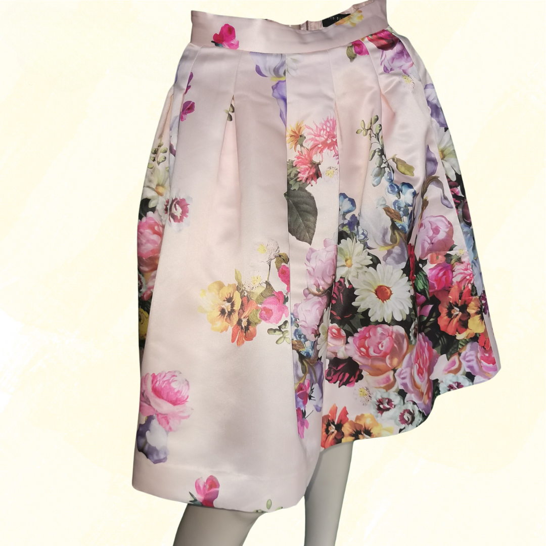 Ted Baker Full Skirt - Size 2 - Pink Floral