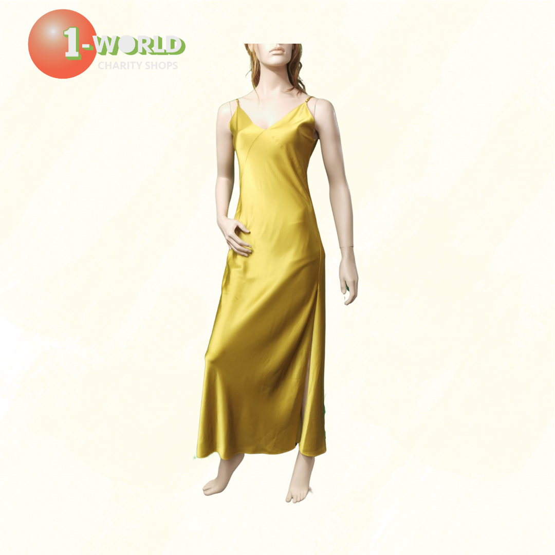 Rag & Bone Larissa Slip Dress - 2 Metallic Yellow