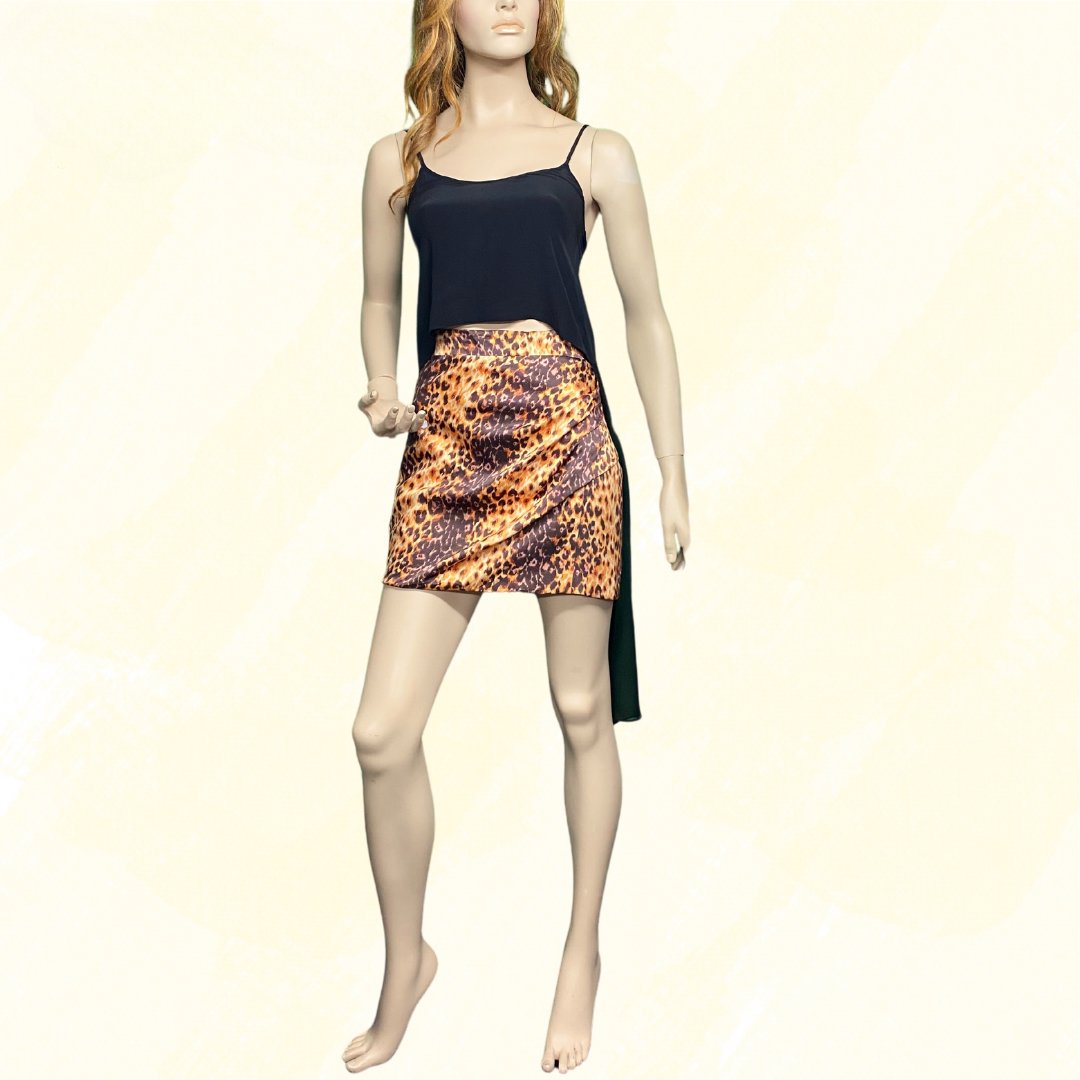 Manning Cartell Mini Skirt gathered sign - Tiger Print 10