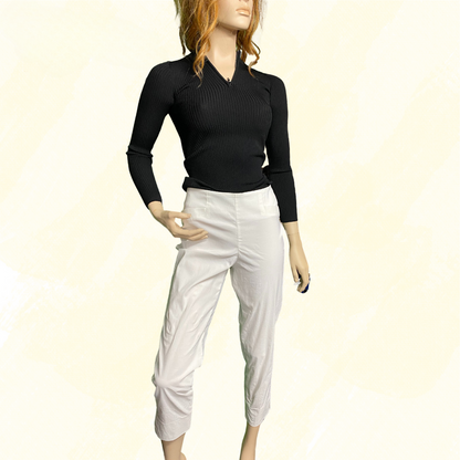 Andiamo Pippa Capri Pants	- White - 12