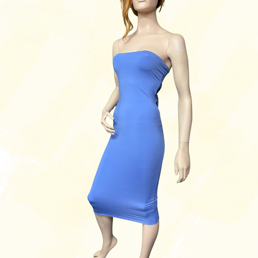 Kookai Strapless Dress with tie back	- Periwinkle - 1