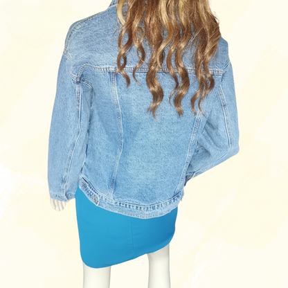 Perfect Stranger Runaway Denim Jacket RRP $130 - Size 8 - Denim