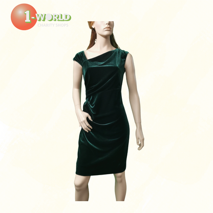 Ralph Lauren Velvet Mid Evening Dress - Au 12 Green