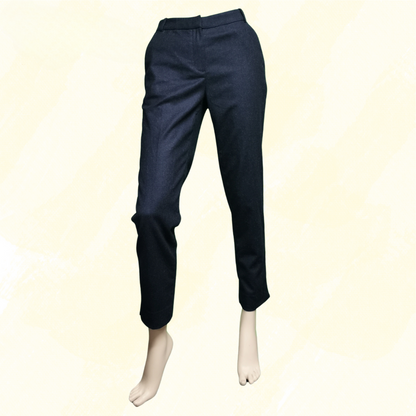 Jigsaw Melange Flannel pants - UK 8 - Navy