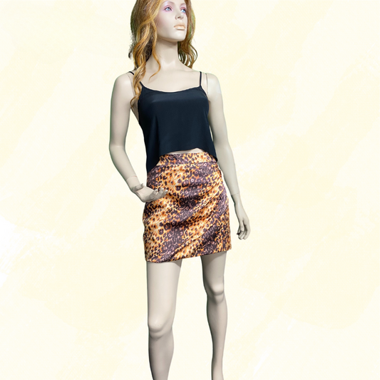 Manning Cartell Mini Skirt gathered sign - Tiger Print 10