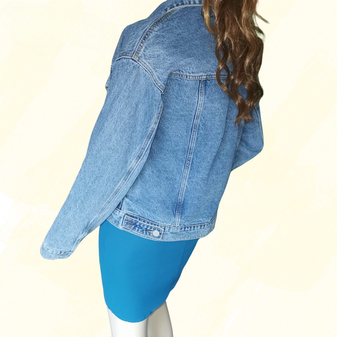 Perfect Stranger Runaway Denim Jacket RRP $130 - Size 8 - Denim