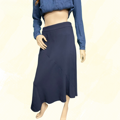 Veronika Maine Wrap Long Skirt - Navy 12