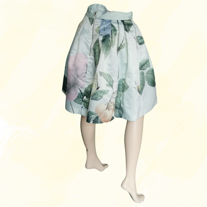 Ted Baker Full Skirt - Size 2 - Green Floral