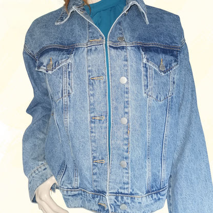 Perfect Stranger Runaway Denim Jacket RRP $130 - Size 8 - Denim