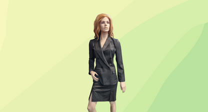 Tara Jarmon 2pc Blazer & Skirt Set - Size 38 - Dark Grey