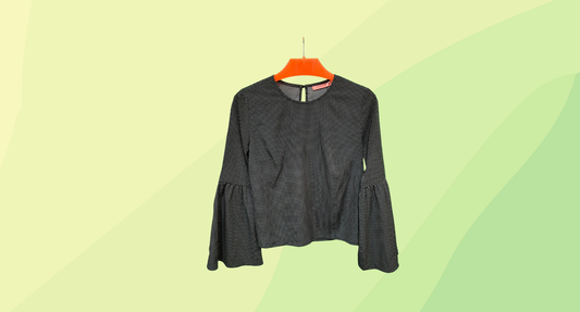 Rodeo Show Top - Size 6 - Black/White Spot