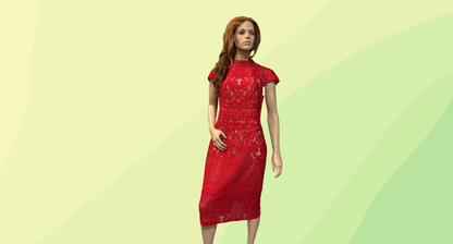 Lover Libra Midi Dress RRP $895 - Size 14 - Red