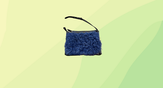 Rabeanco Fluffy Crossbody Bag - Black/Blue Fur