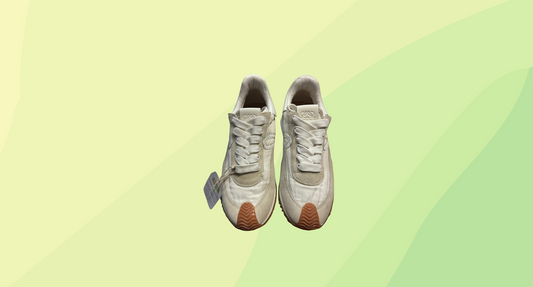 Loewe Flow Runner Leather Trimmed Suede and Nylon Sneaker - Size 36 - White