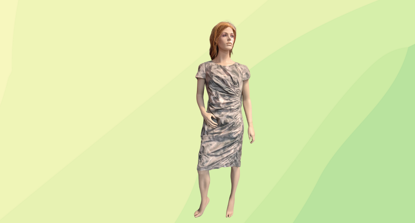G2 by George Gross Cap Sleeve Dress RRP $429 - Size 14 - Stone