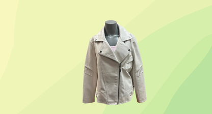 W Lane Rugged Up Wall Bead Jacket RRP $169.99 - Size 14 - White