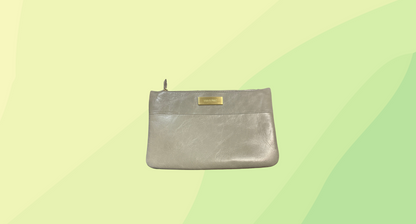 Kinnon Leather Pouch Purse - Grey