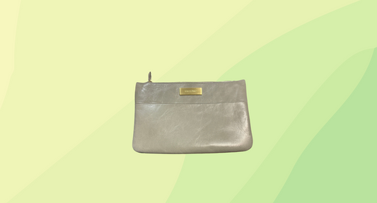 Kinnon Leather Pouch Purse - Grey