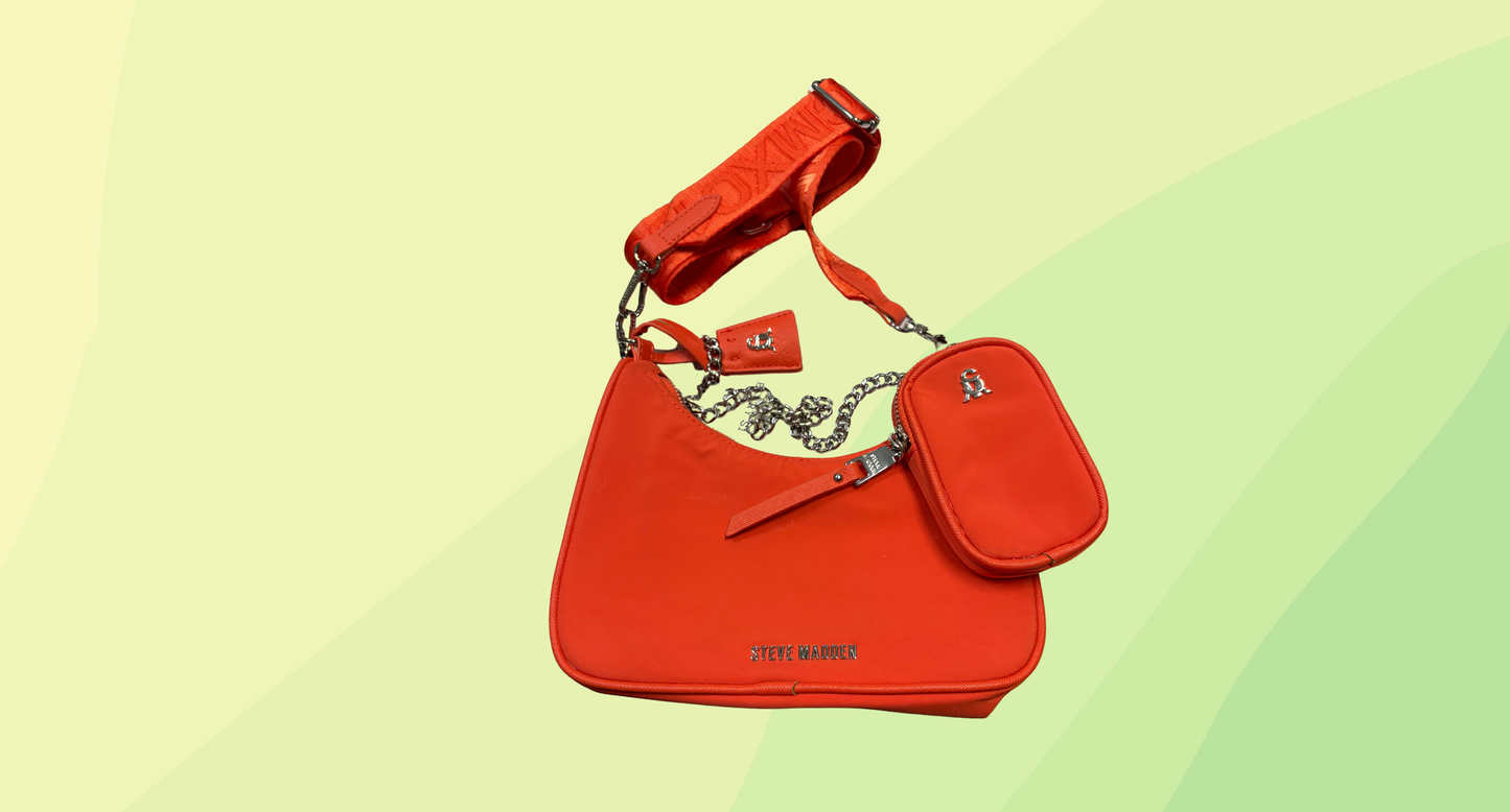 Steve Madden Crossbody Bag w/Matching Coin Purse - Orange