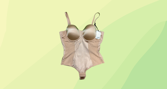 City Chic Boudoir Smooth & Chic Strapless Bodysuit - Size 22B - Latte