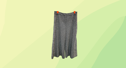 Veronika Maine Tweed Wide Leg Pant - Size 10 - Grey/Black