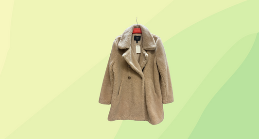 QED London Teddy Coat - Size 14 - Tan