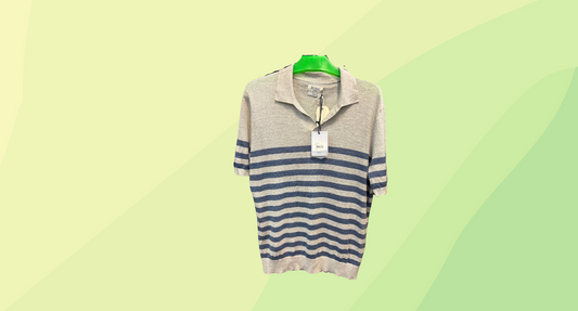 MJ Bale Cutler Knit Polo RRP $149.95 - M - Blue/Grey