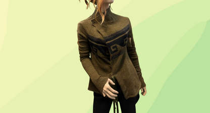 Isabel Marant Knitted Wrap Cardigan - Size 42 (L) - Khaki Green