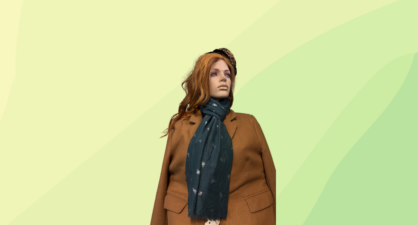 Fat Face UK Bumblebee Scarf - Teal