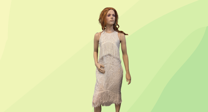 Carla Zampatti Fringe Dress - Size 10 - White