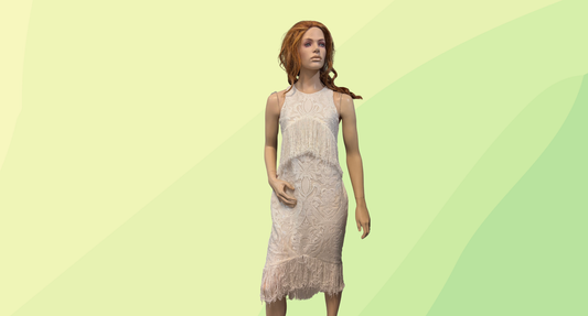 Carla Zampatti Fringe Dress - Size 10 - White