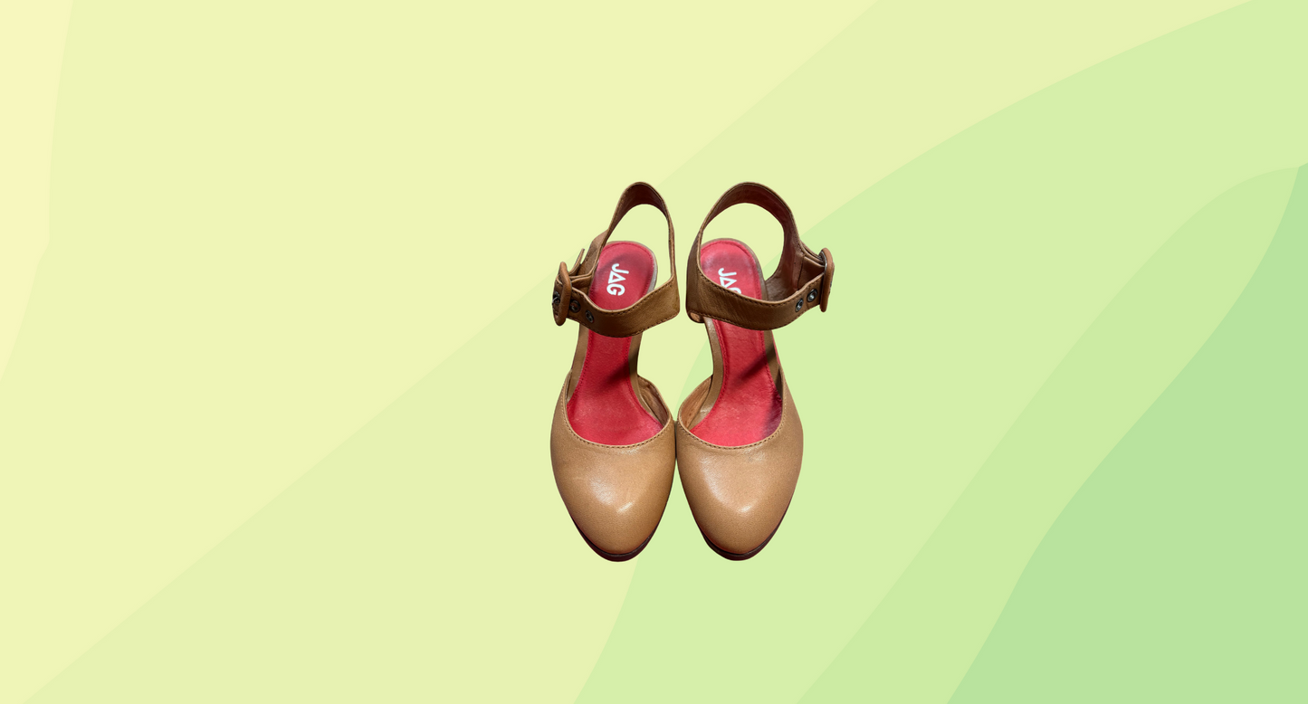 JAG Belinda Heel RRP $129.95 - Size 37 - Tan