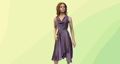 Portmans Cowl Neck Dress RRP $169.95 - Size 12 - Purple Rain
