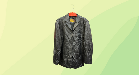Vera Pelle Leather Jacket - Size 48 - Black
