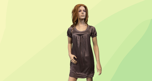 Closed Silk Dress - S - Bronze