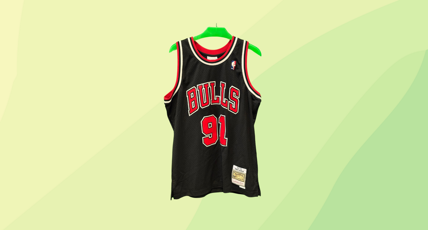 Mitchell & Ness Dennis Rodman 1997-98 Bulls Jersey - L - Black/Red