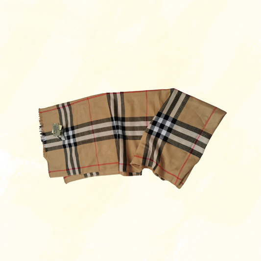 Burberry Scarf - Unauthenticated - Tan/Multi